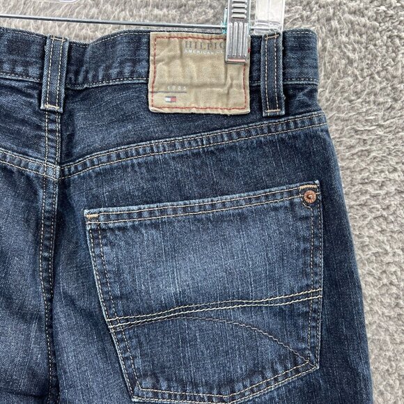 Tommy Hilfiger Jeans Mens 32 X 32 Freedom Fit Relaxed Straight Leg Dark Wash Y2K - Picture 3 of 10